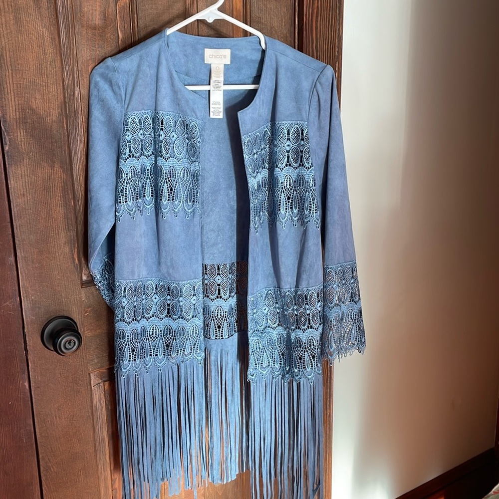 Chicos 0 jacket coat Gray Blue